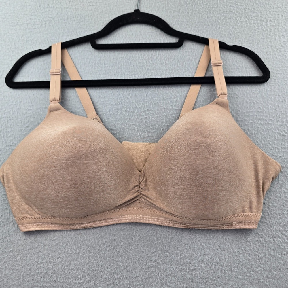 Warners All You Need Play It Cool Wire Free Bra Womens 40C Brown Nylon Stretch